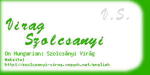 virag szolcsanyi business card