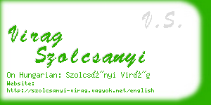 virag szolcsanyi business card